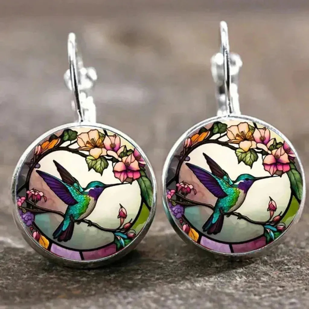 Swallow Pendant under Glass Dome