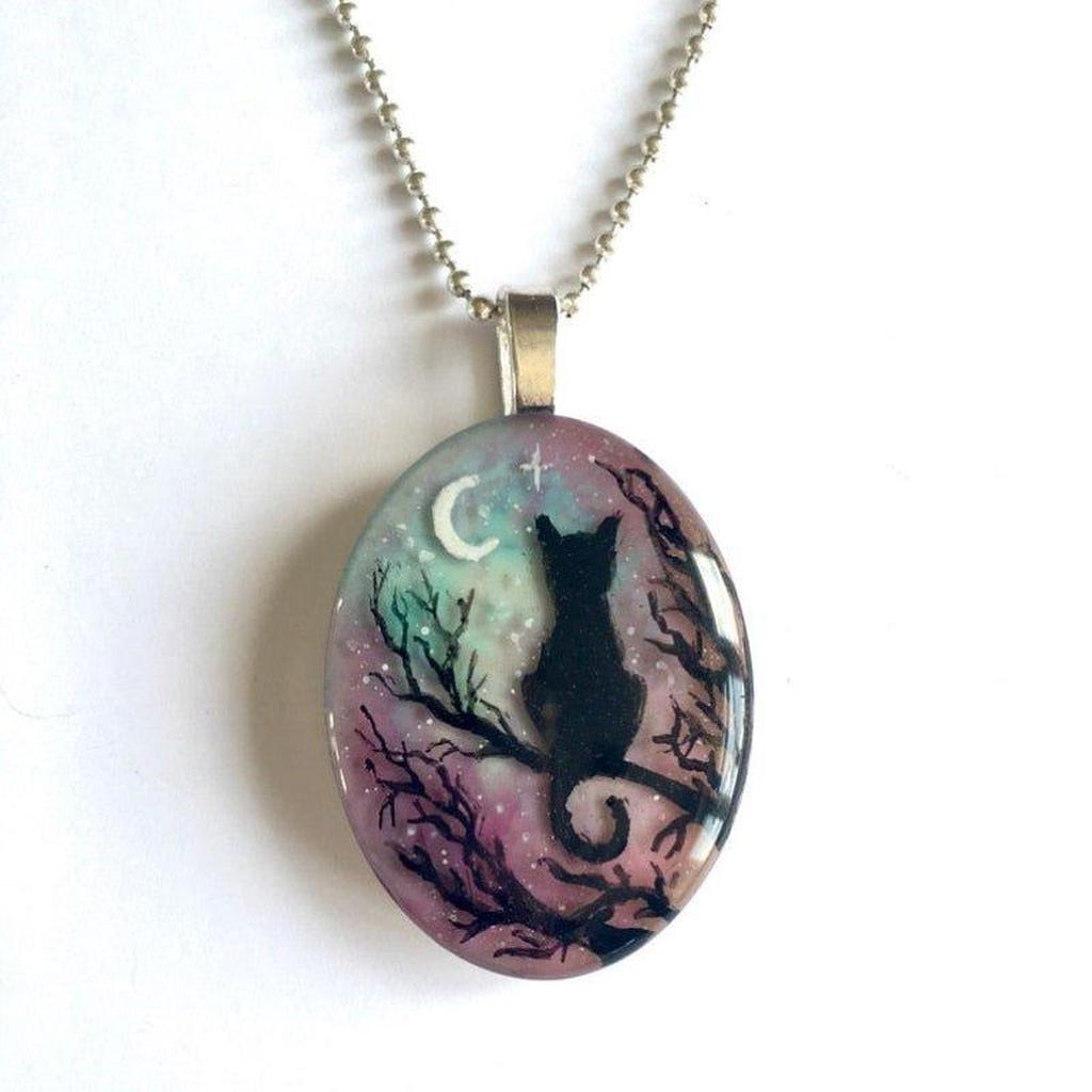 Necklace with Enchanted Tomcat “The Starry Night”