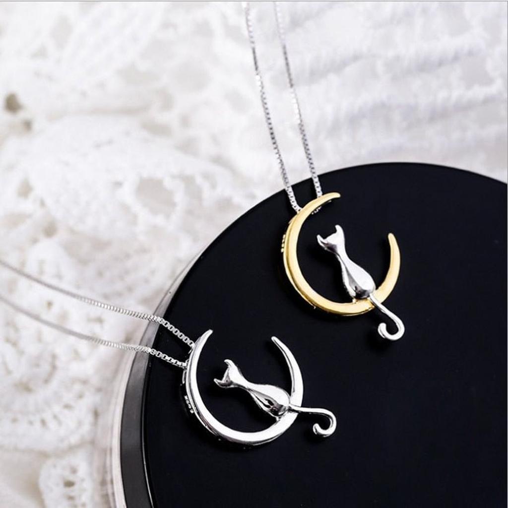 Necklace with Moon and Cat