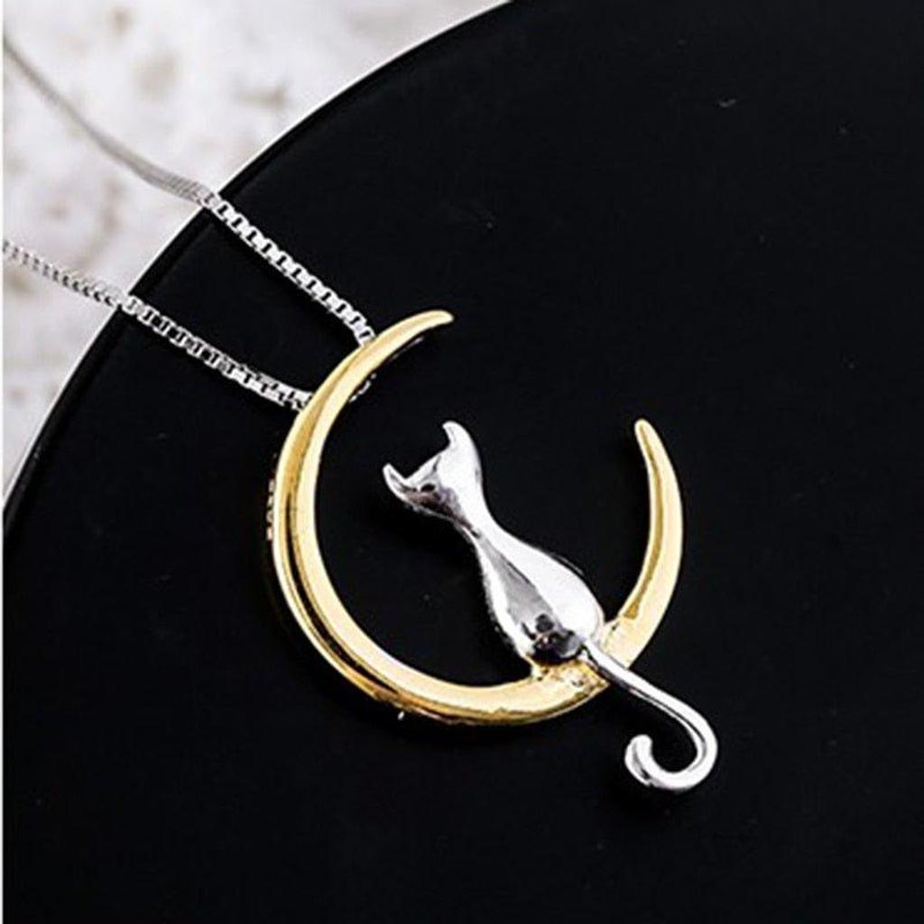 Necklace with Moon and Cat