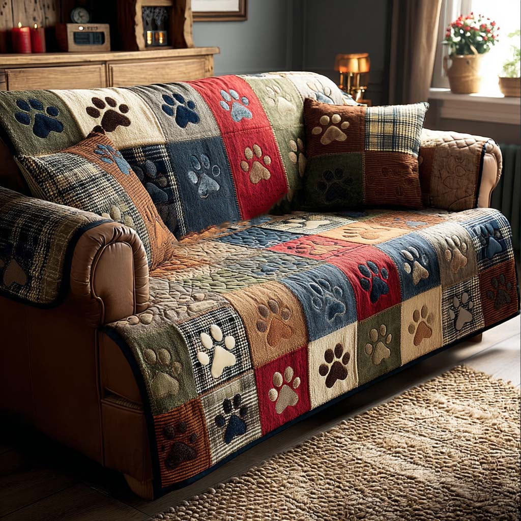 Quilted Sofa Cover – Quilted Sofa Cover with Cheerful Prints