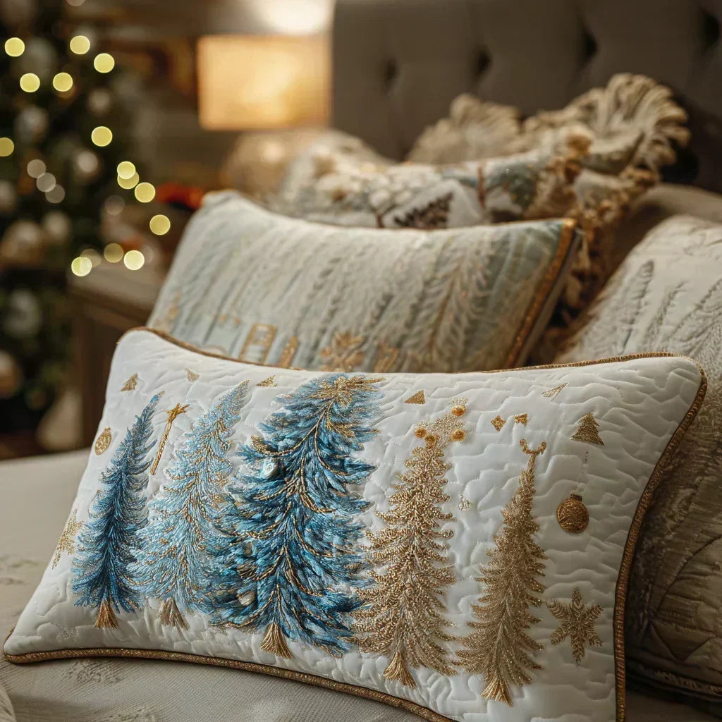 Padded Pillow Cover - Festive Forest