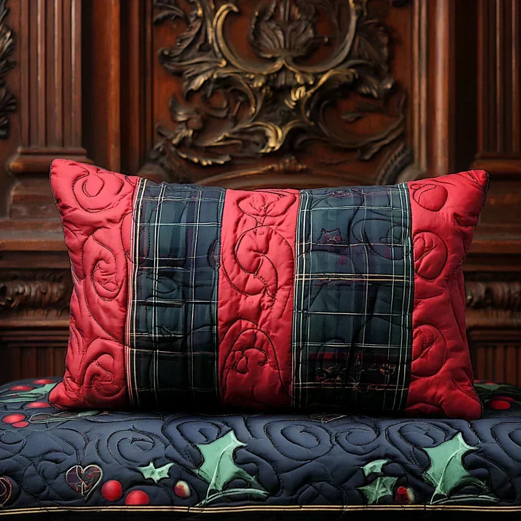 Padded Pillow Cover - Festive Heart