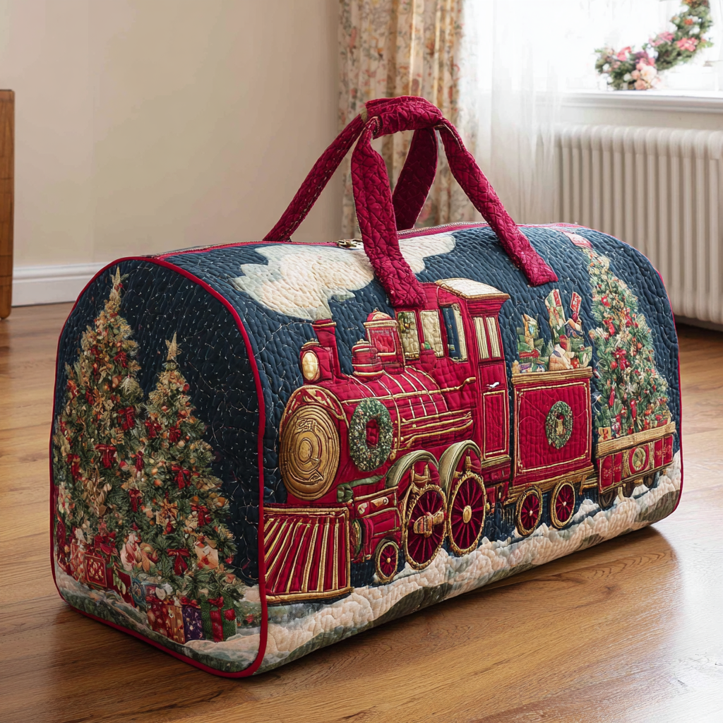 Quilted Travel Bag – Christmas Train