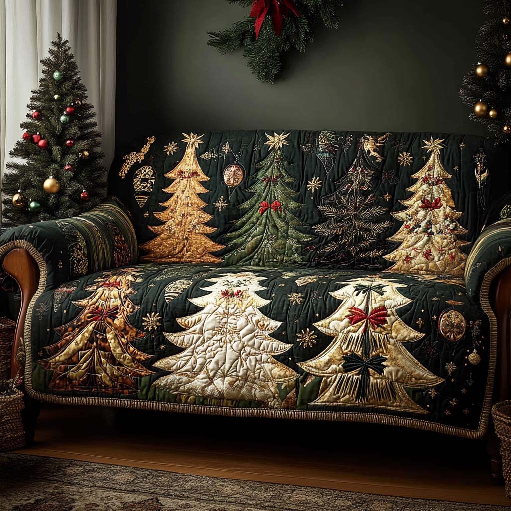 Quilted Sofa Cover – with Happy Heart