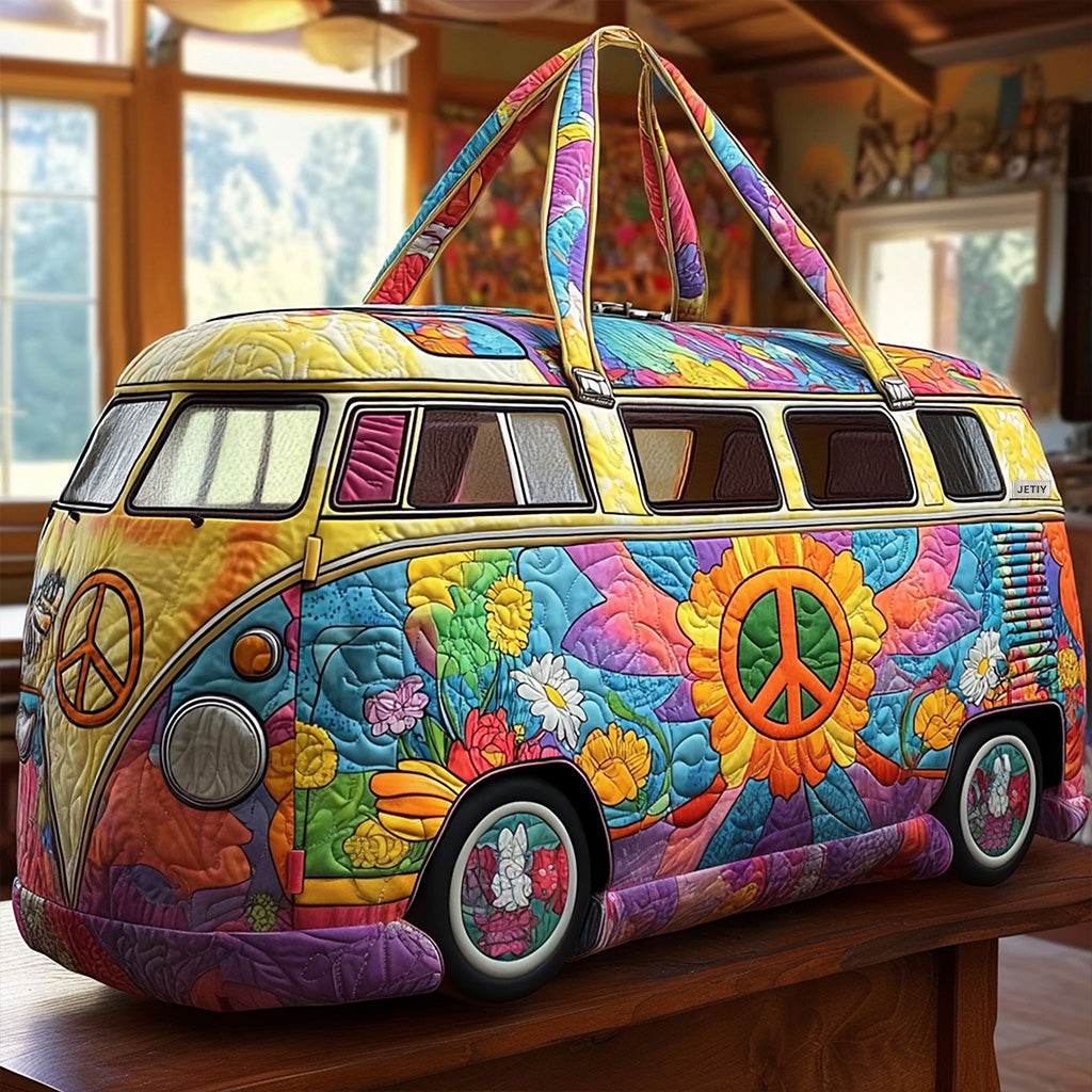 Quilted Travel Bag – Multicoloured Bus