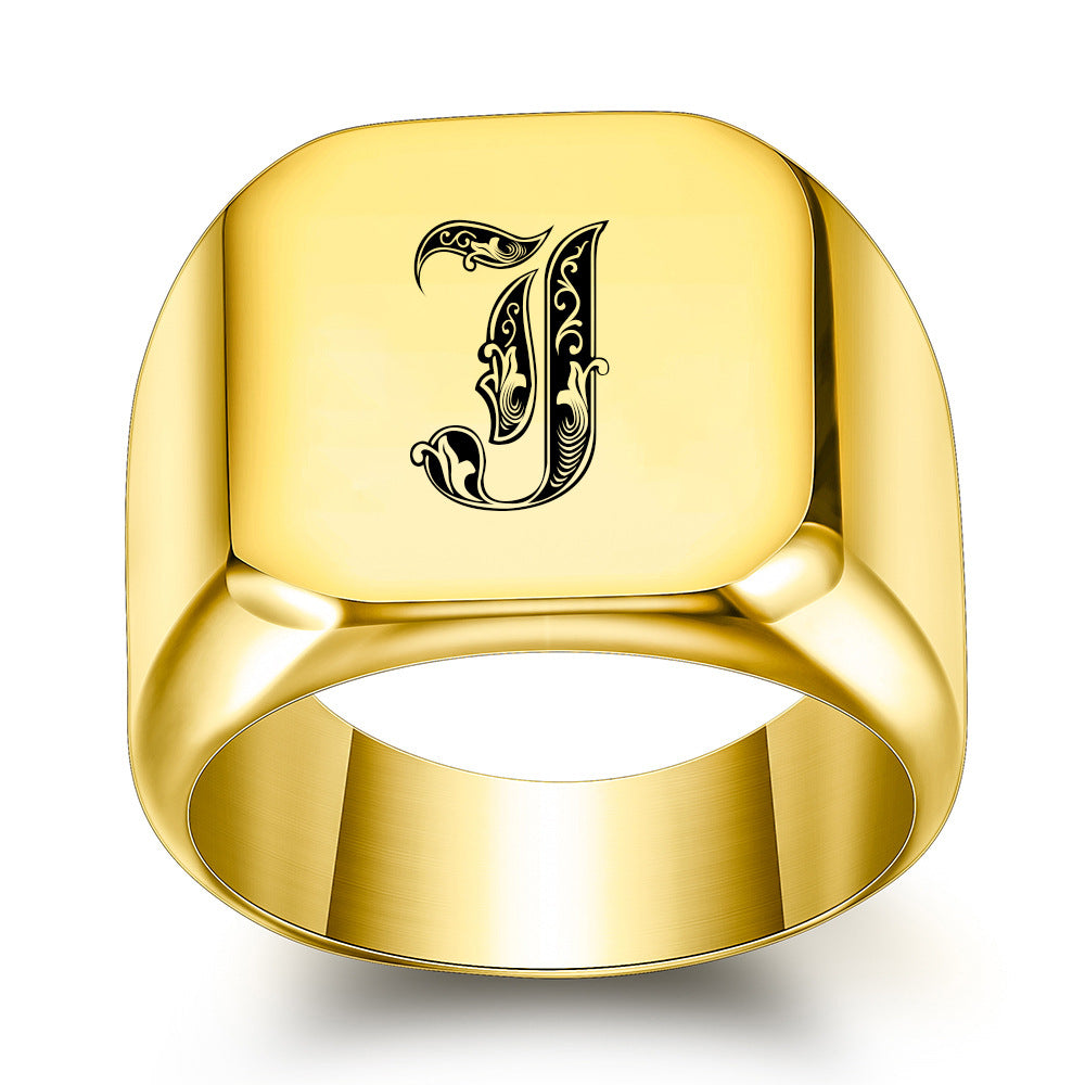 Classic Initial Ring | Gold