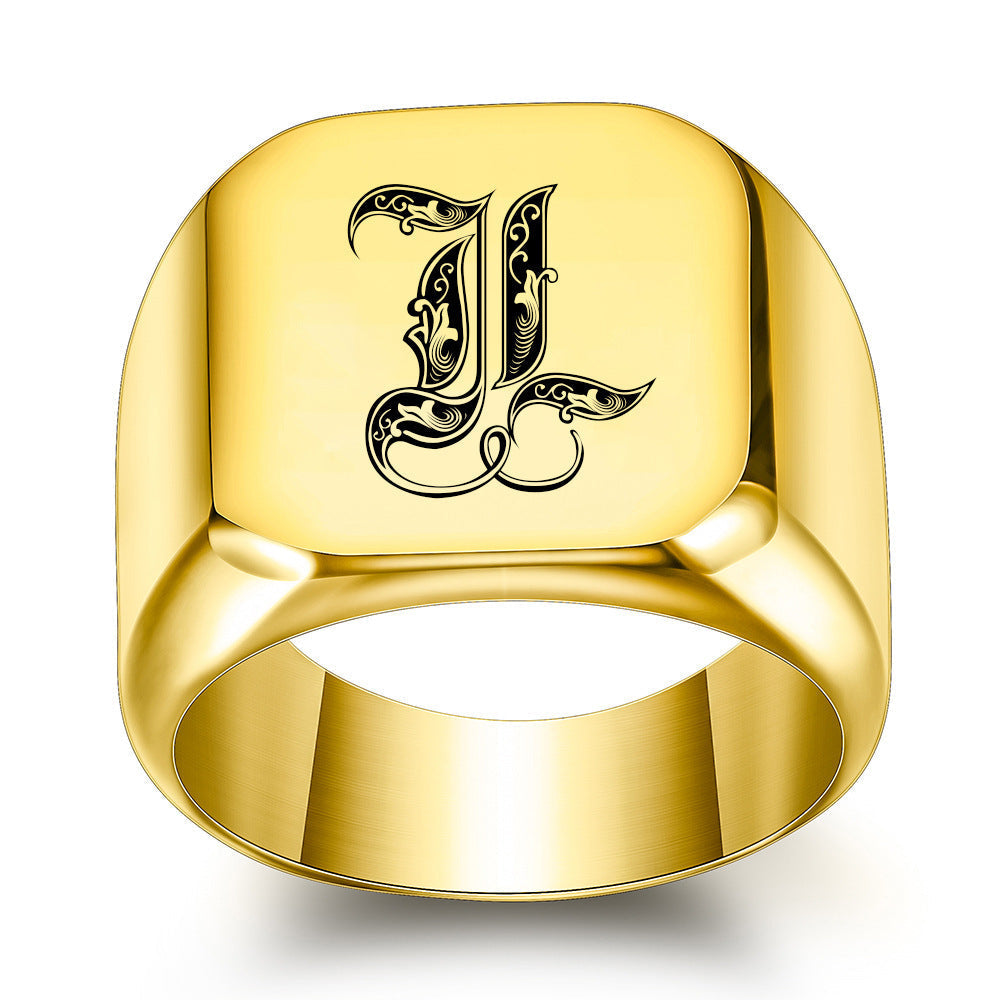 Classic Initial Ring | Gold