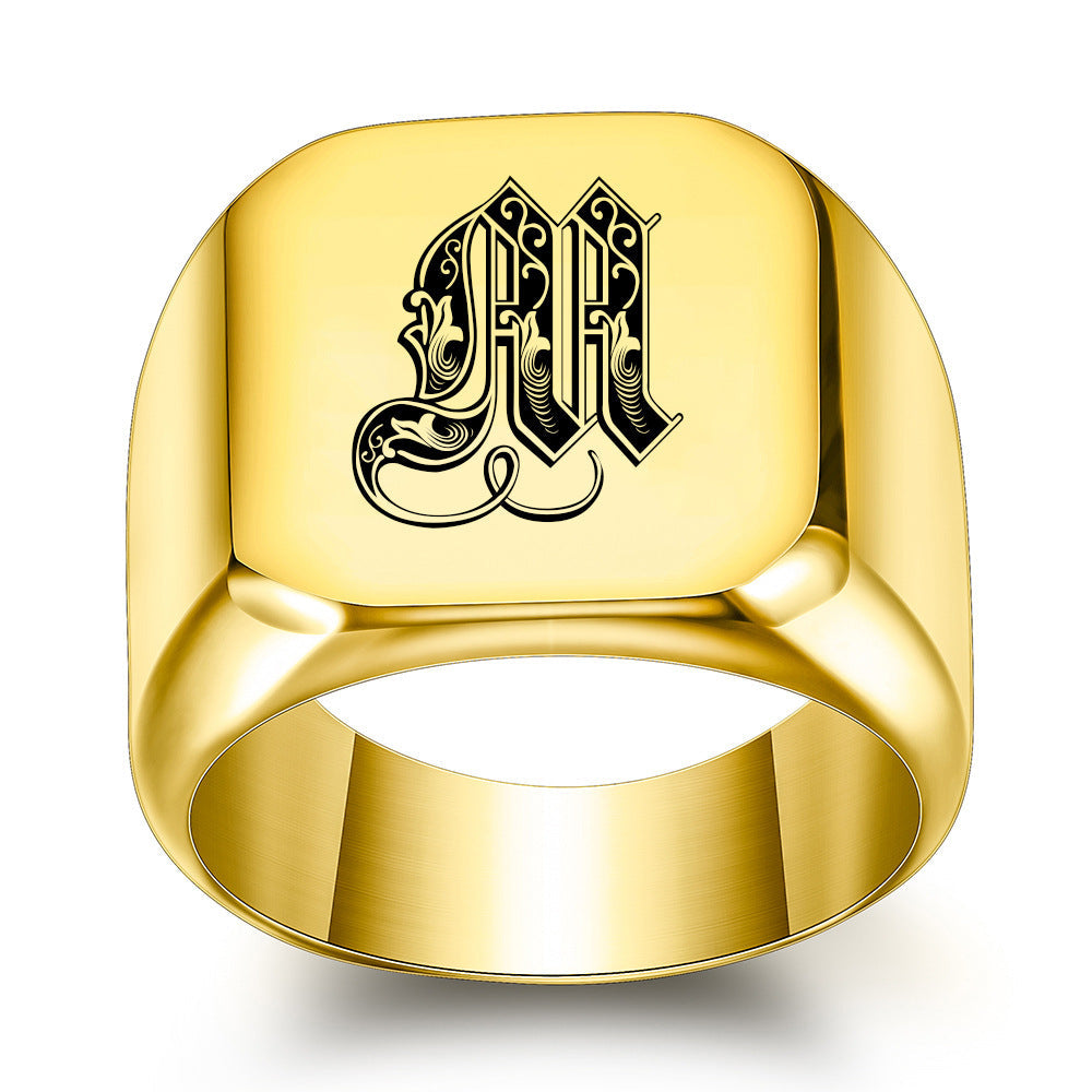Classic Initial Ring | Gold