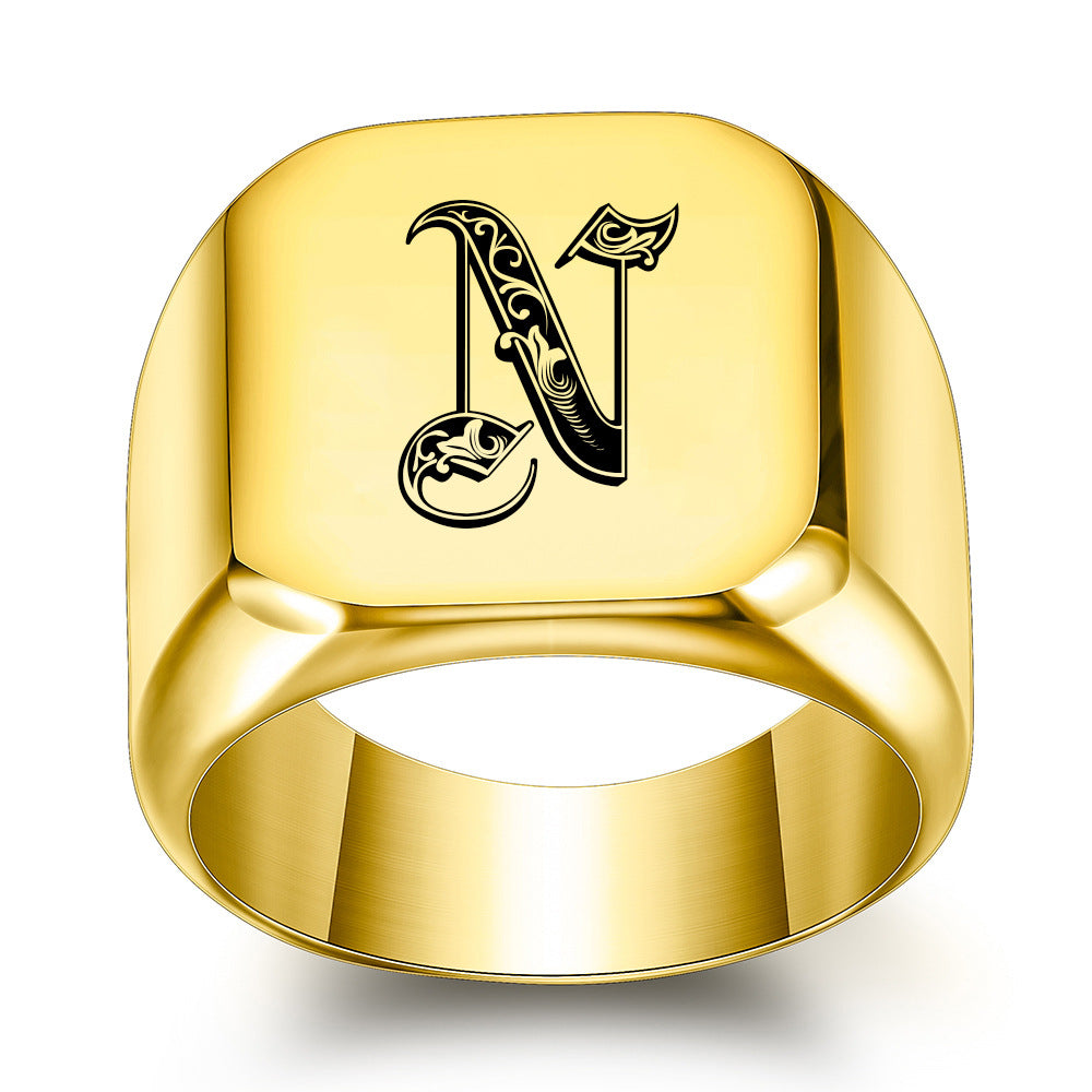 Classic Initial Ring | Gold