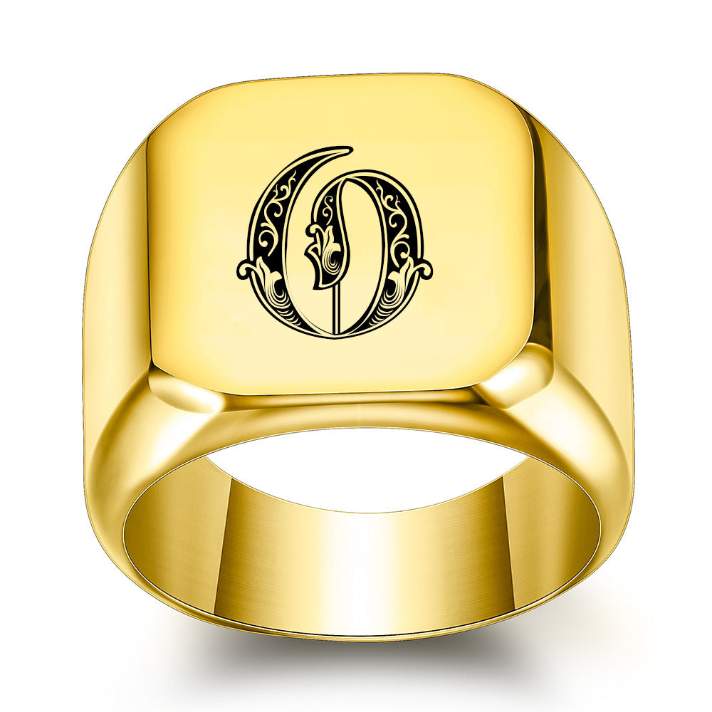 Classic Initial Ring | Gold