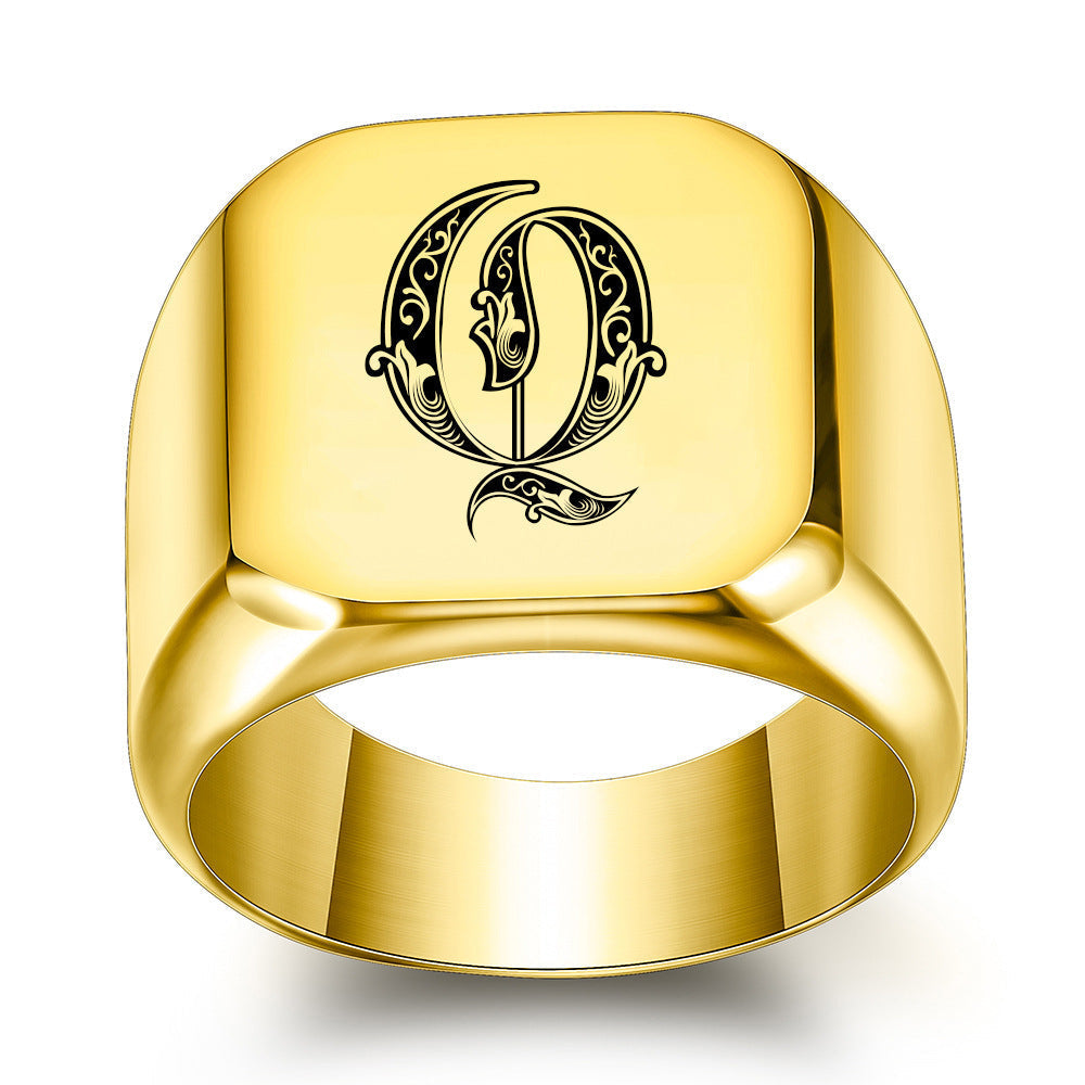 Classic Initial Ring | Gold