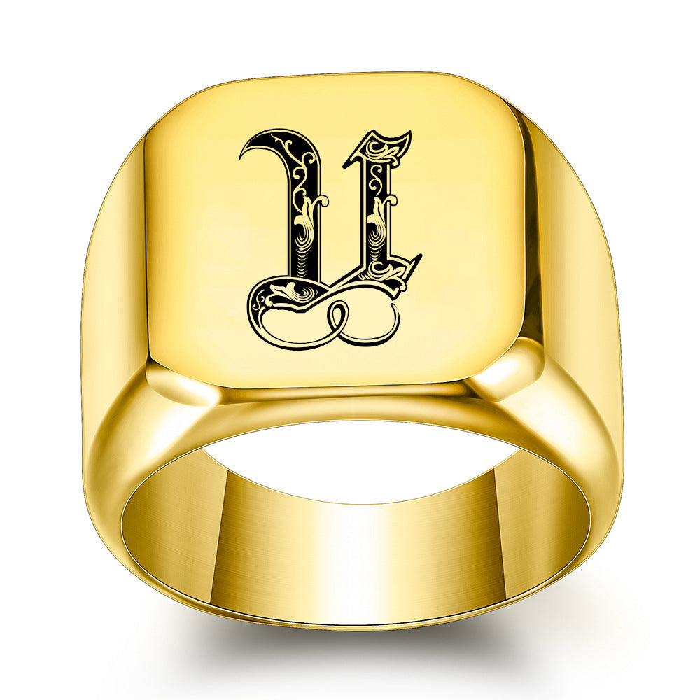 Classic Initial Ring | Gold