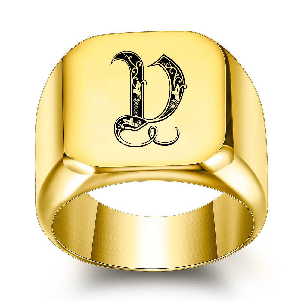 Classic Initial Ring | Gold