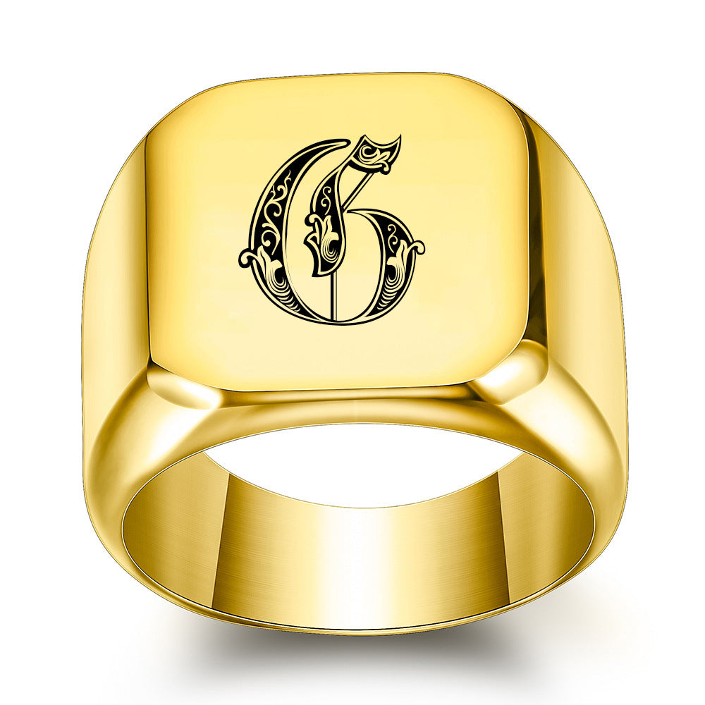 Classic Initial Ring | Gold
