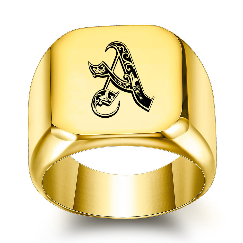 Classic Initial Ring | Gold