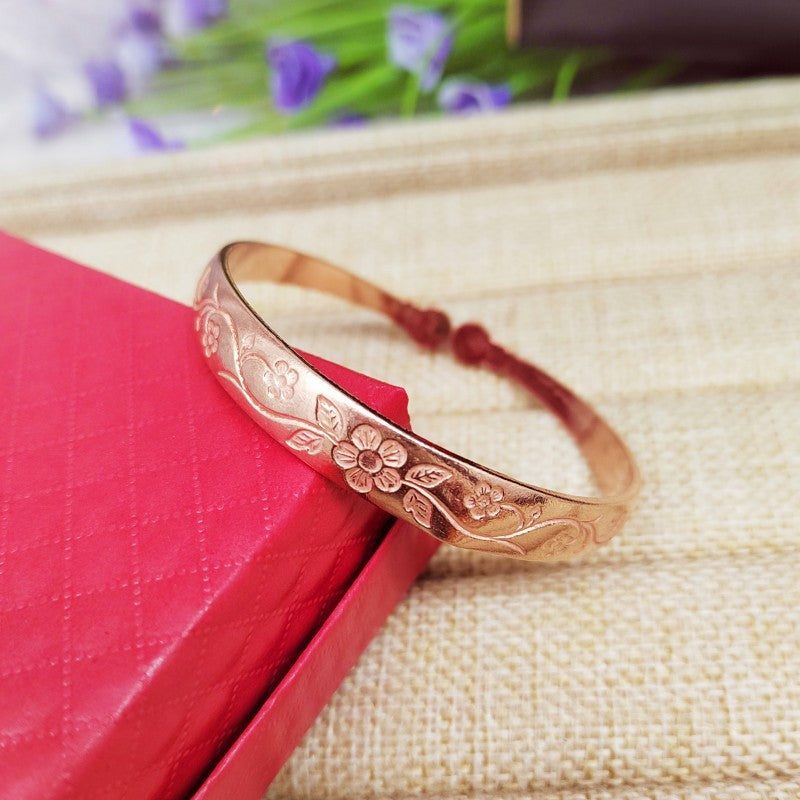 Copper Bracelet “Dahlia Rose”