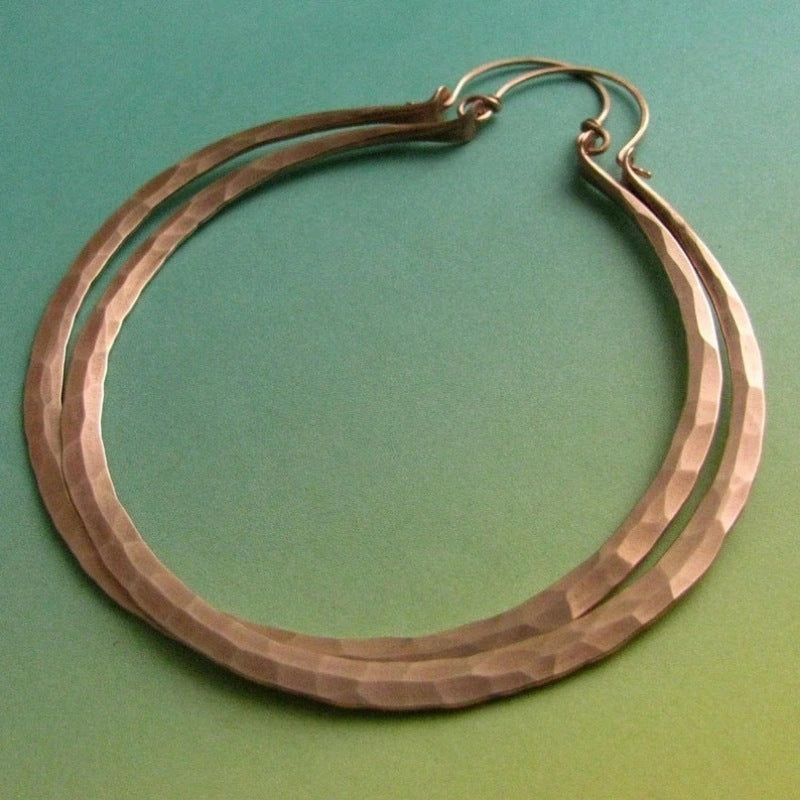 Copper Earrings “Double Arc”
