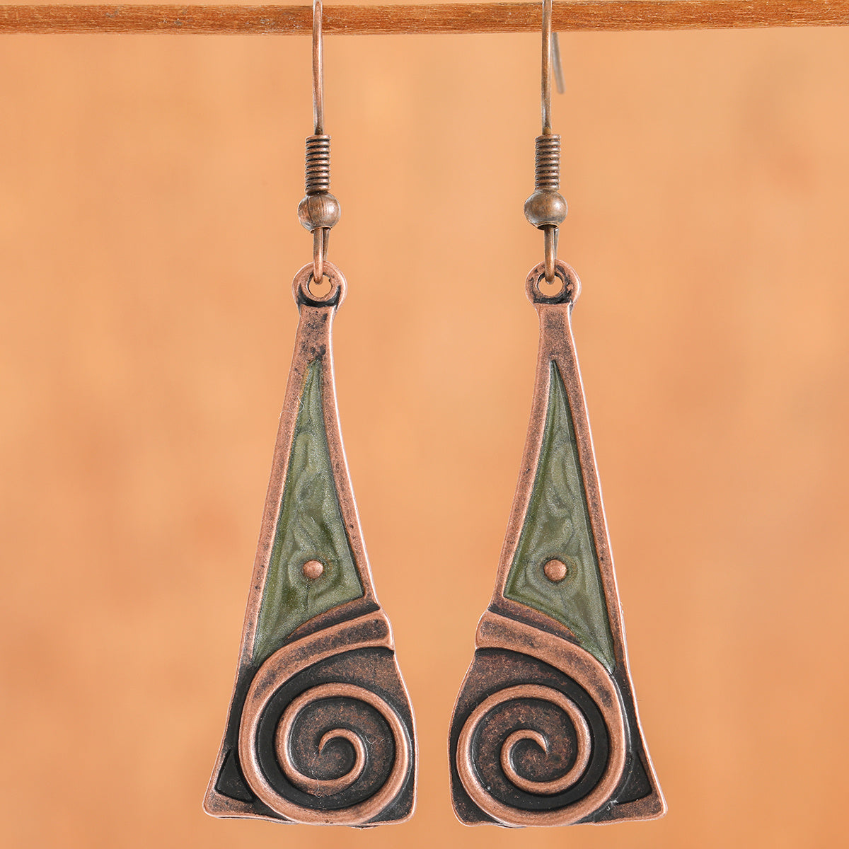 Copper Earrings “Swirl”