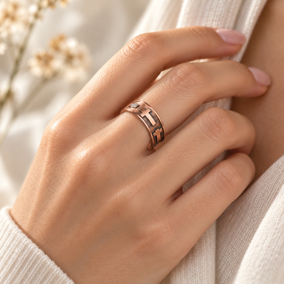 Copper Ring “Cross”