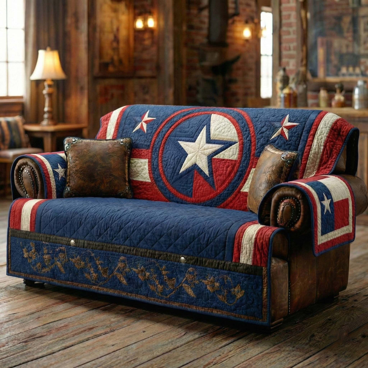 Quilted Sofa Cover – American Style