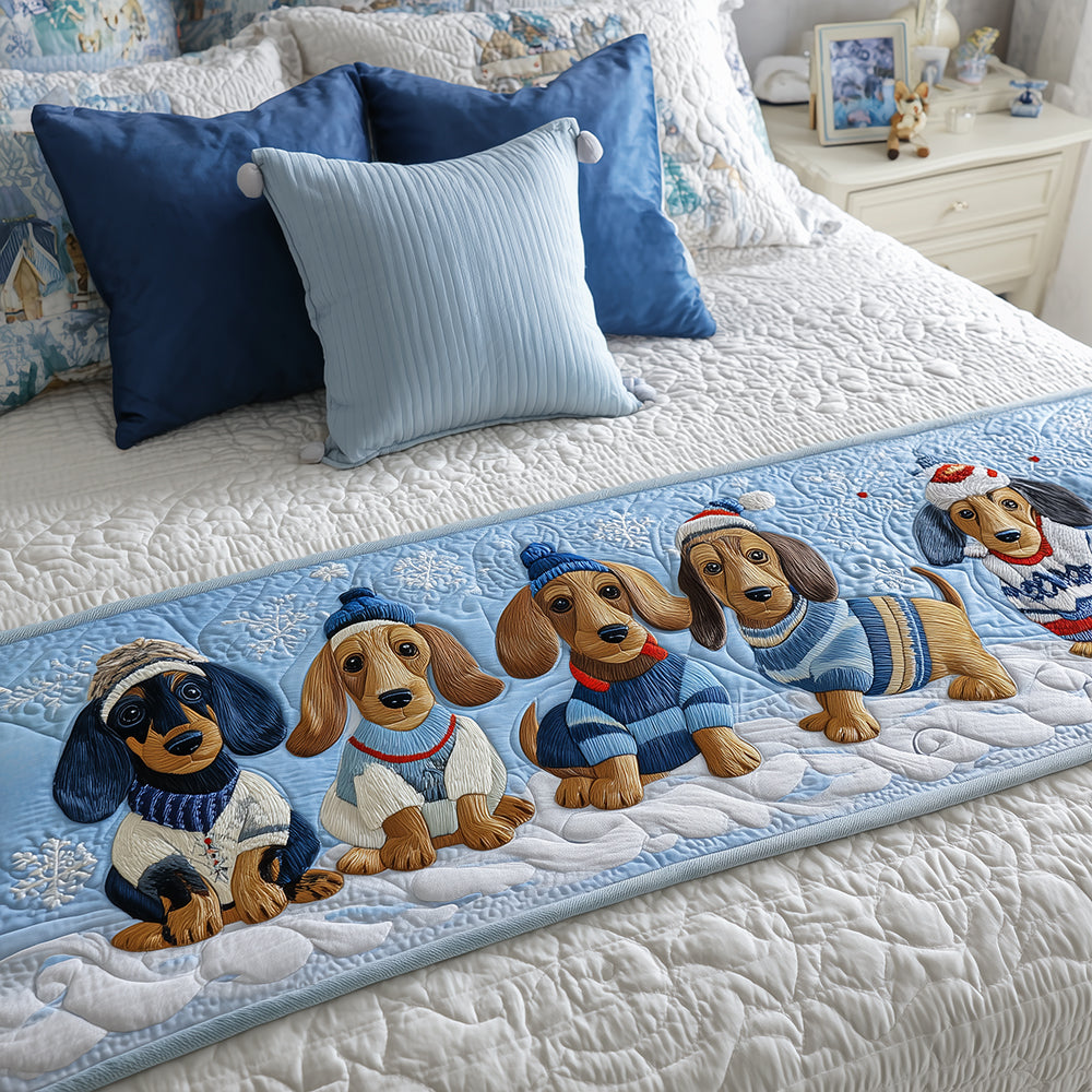 Quilted Bed Runner – Small Quilted Bedspread for Dachshunds