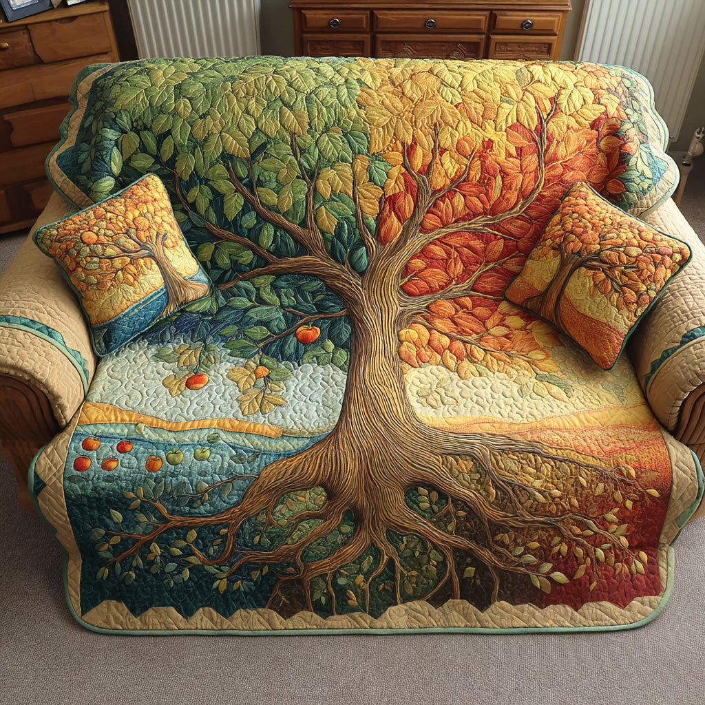 Quilted Sofa Cover – with Tree of Life