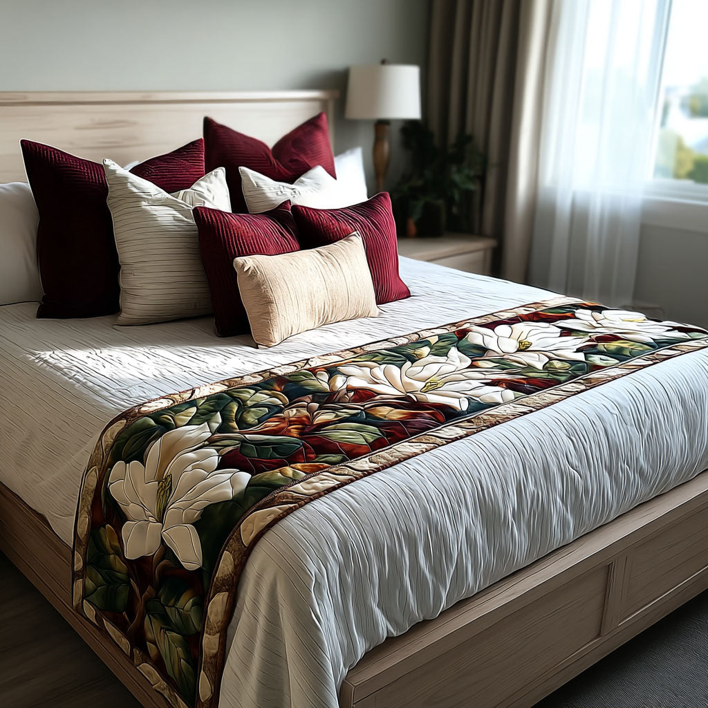 Quilted Bed Runner – Magnolia Memories