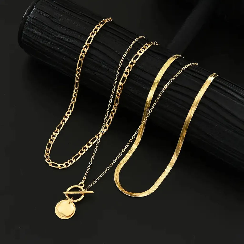 Layered Necklace with Coins