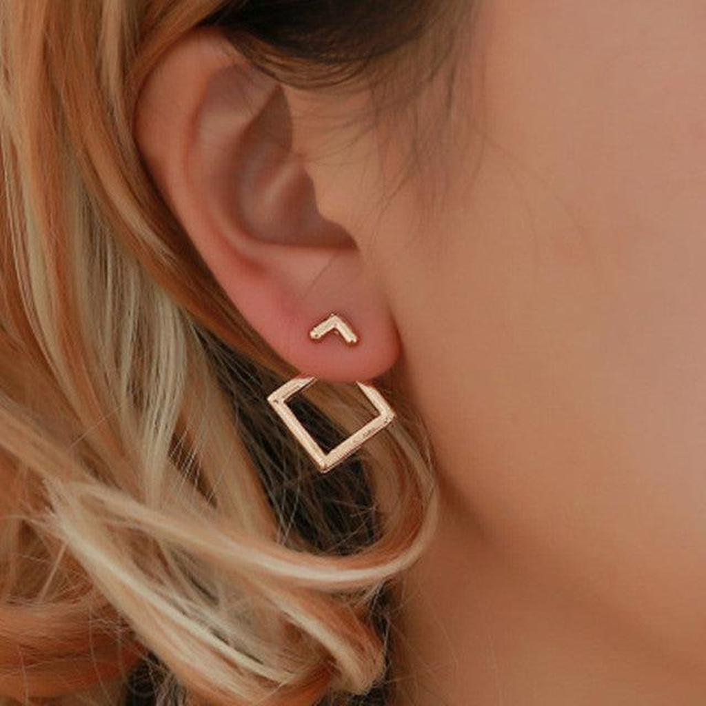 Layered Gold-Plated Earrings