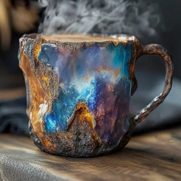 Coffee Mugs with Built-In Mineral Crystals