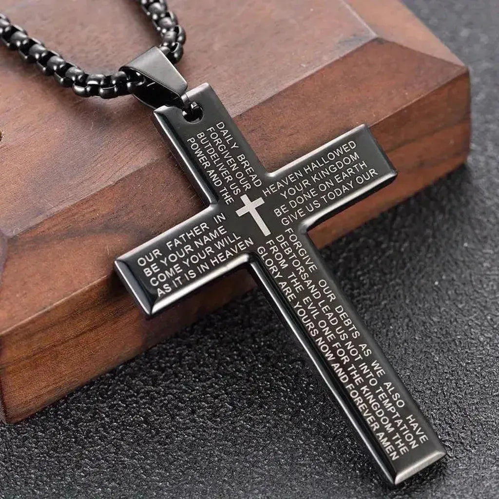 Modern Unisex Necklace with Cross Pendant