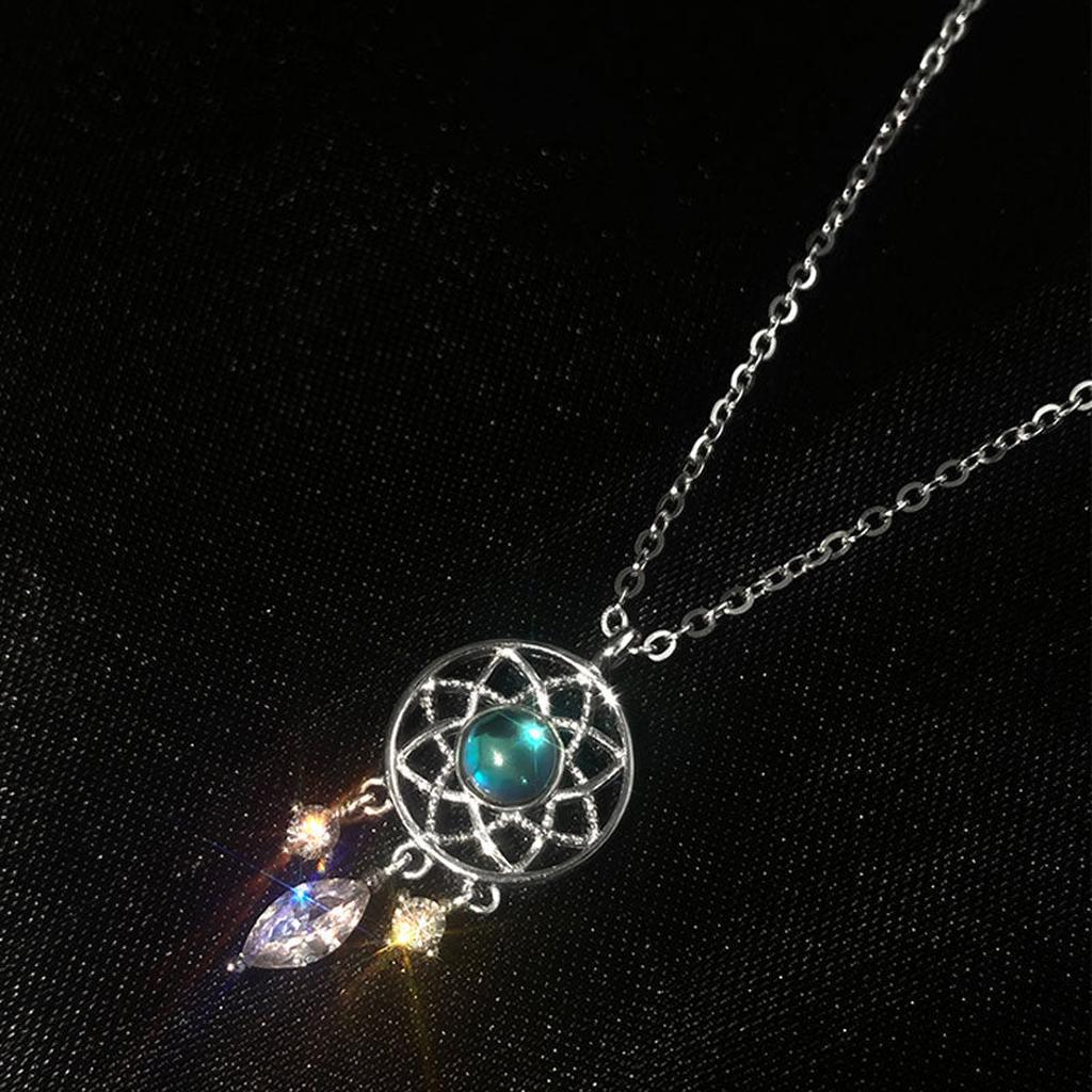 Moon Necklace “Dreamcatcher” with Crystal