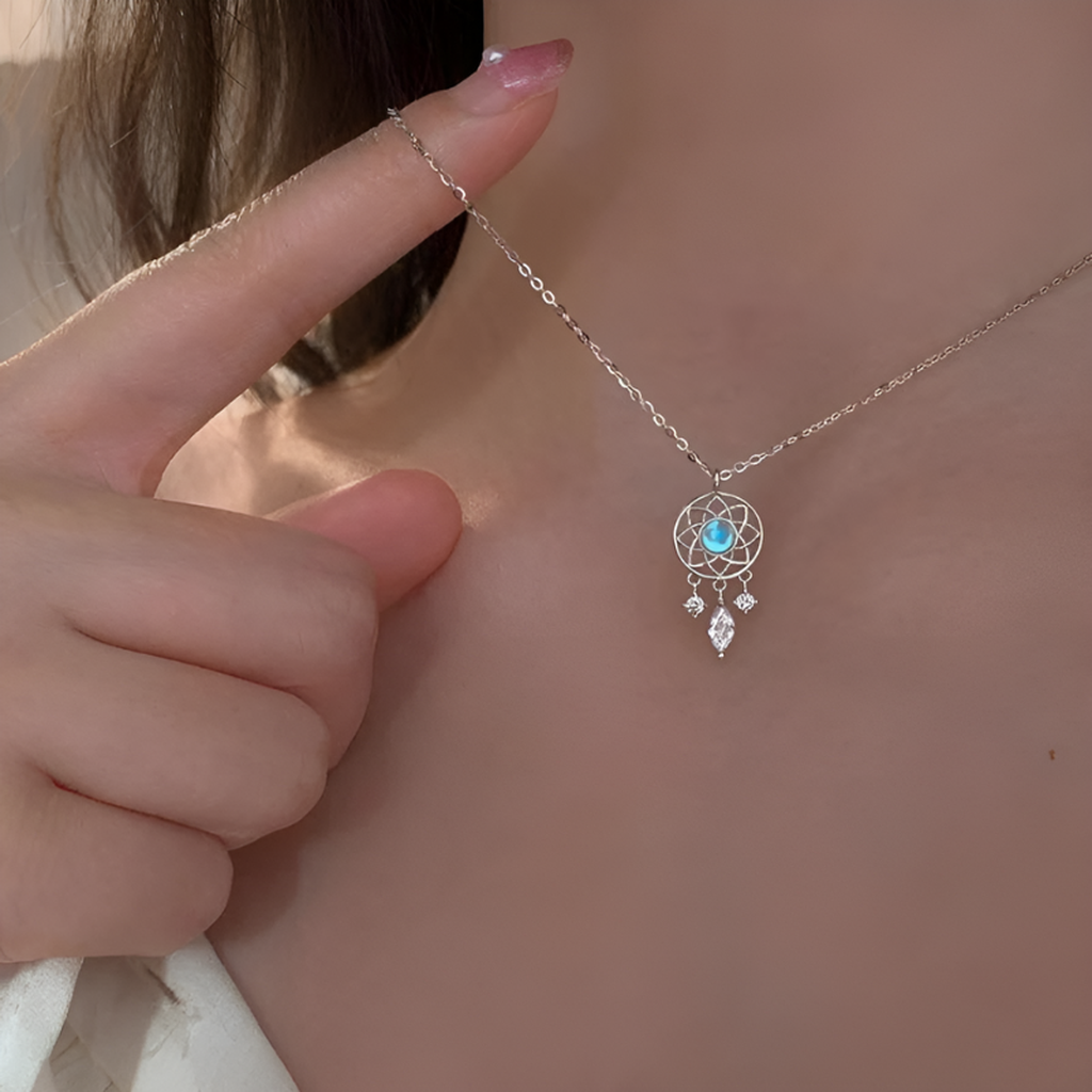 Moonstone Necklace “Dreamcatcher”