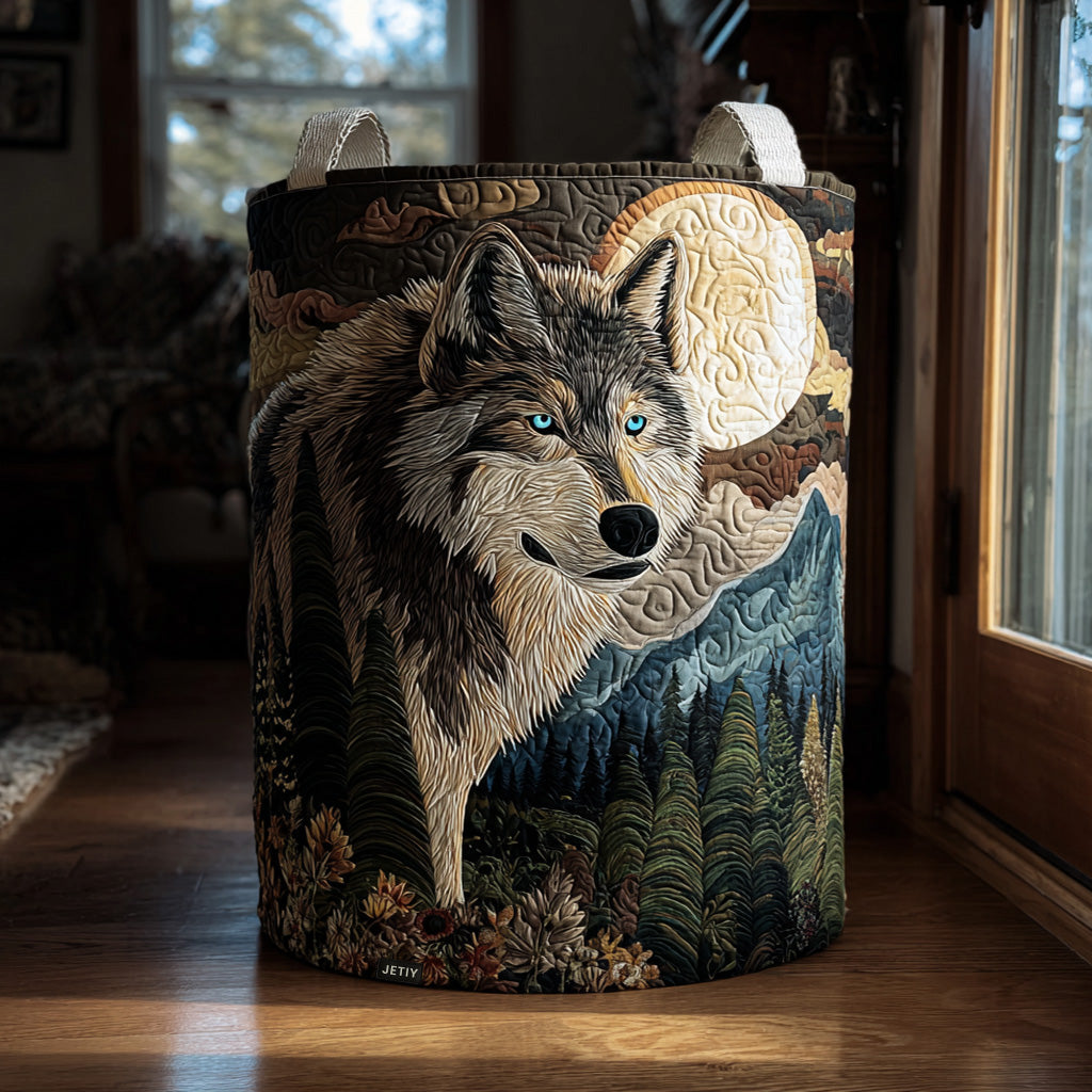 Quilted Laundry Basket with Owl