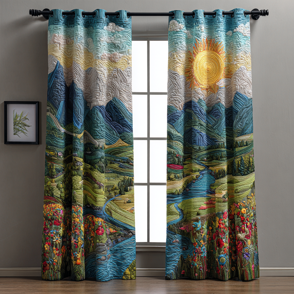 Quilted Curtains – Morning Glow
