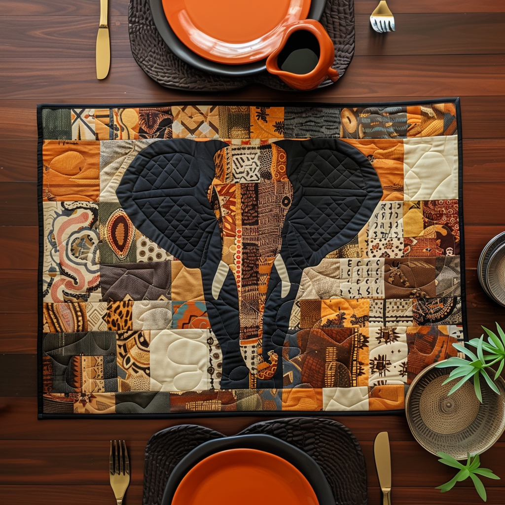 Quilted Placemats – Mystical Tusker