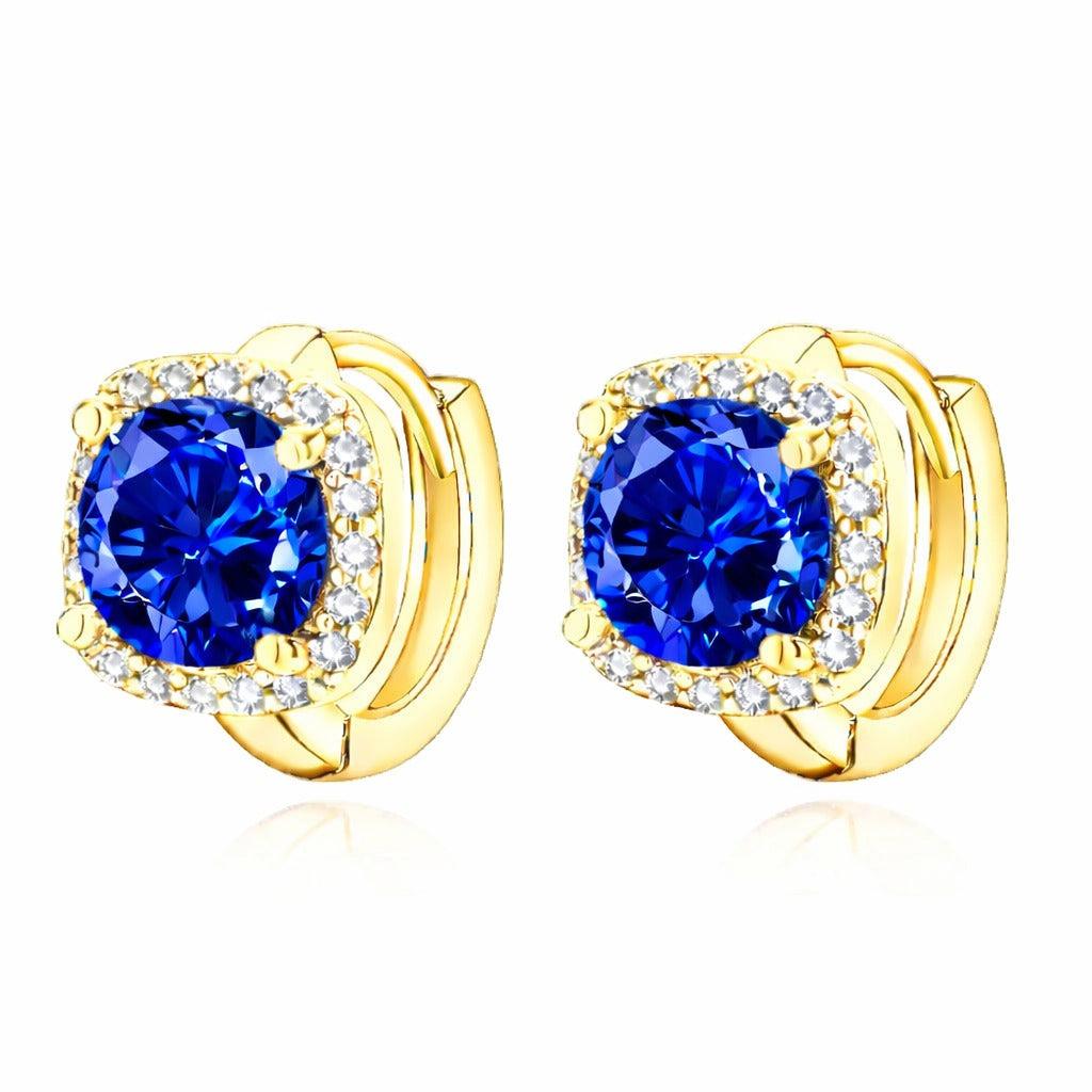 Nadine Earrings with Sapphire | Gold