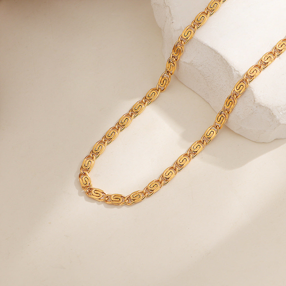 Nusa Braided Chain Necklace | White Gold