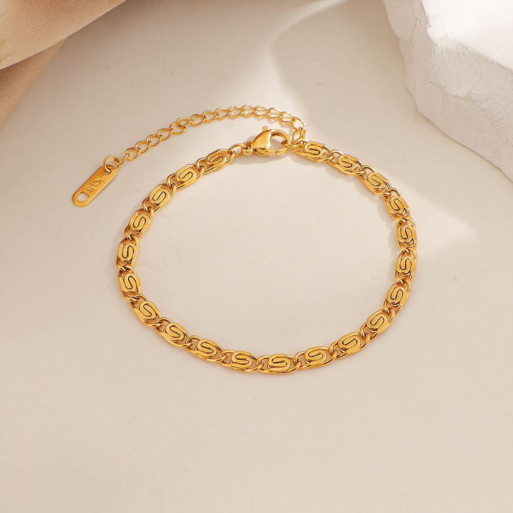 Nusa Braided Chain Bracelet | White Gold