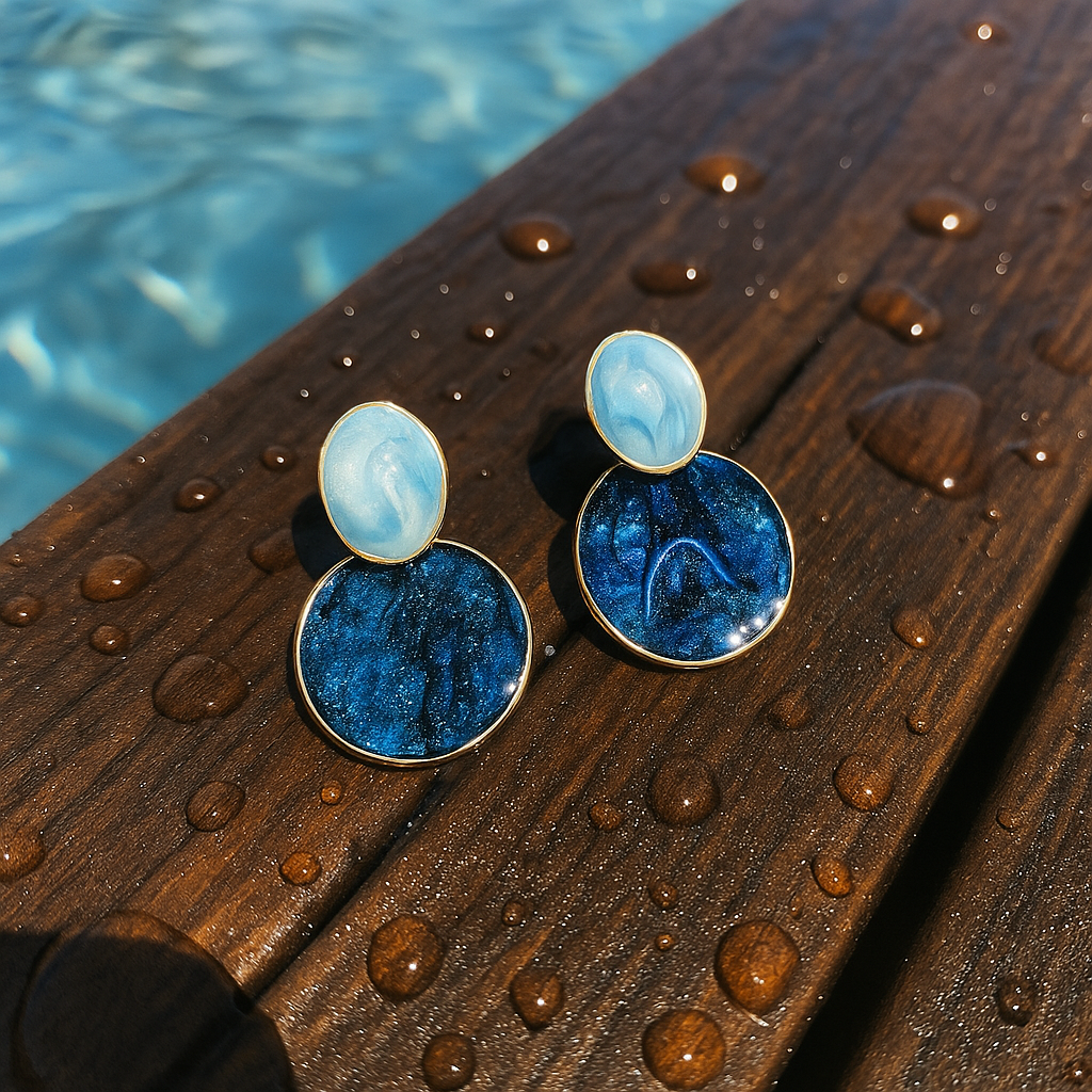 Earrings “Sky and Seabed”