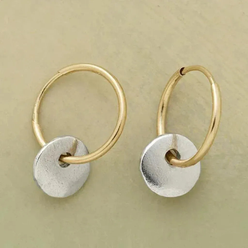Earrings in Gold and White Gold