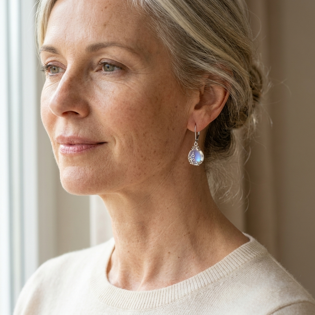 Earrings “Free Spirit” with Moonstone