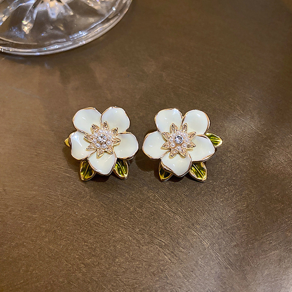 Earrings in White Gold with Zirconia