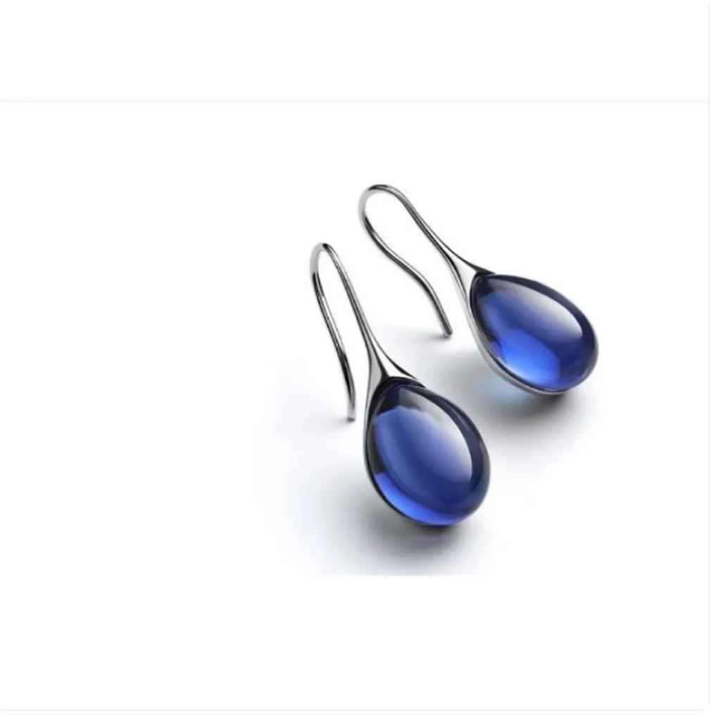 Earrings with Inset Opal