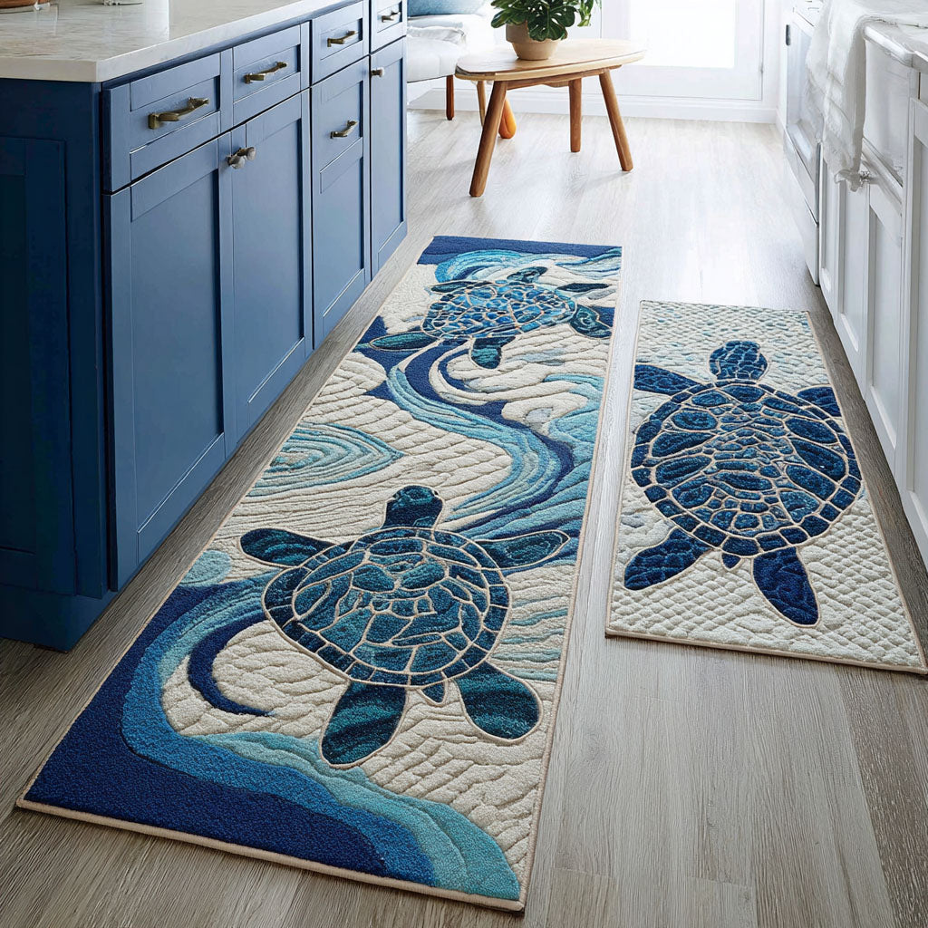 Non-Slip Kitchen Rug – Kitchen Floor Sea Turtle