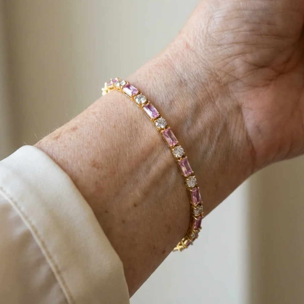 Peony Tennis Bracelet | Gold