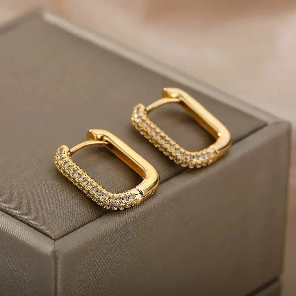 Earrings “Valeria” – Square and Round