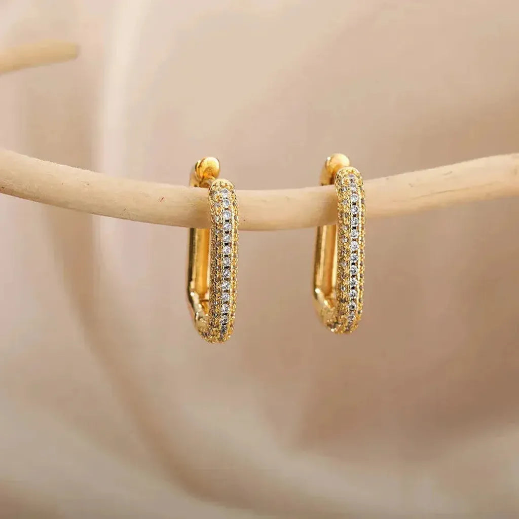 Earrings “Valeria” – Square and Round