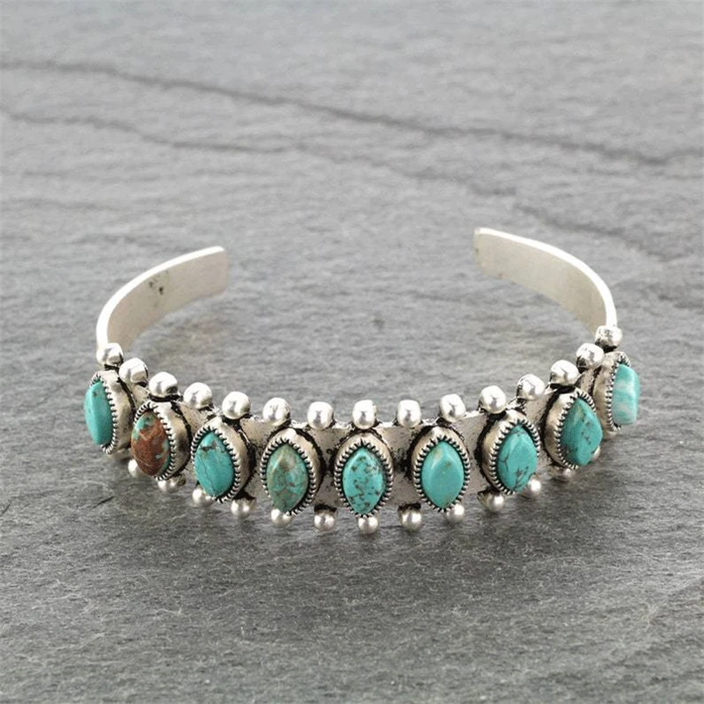 Retro Bracelet with Turquoise Stones